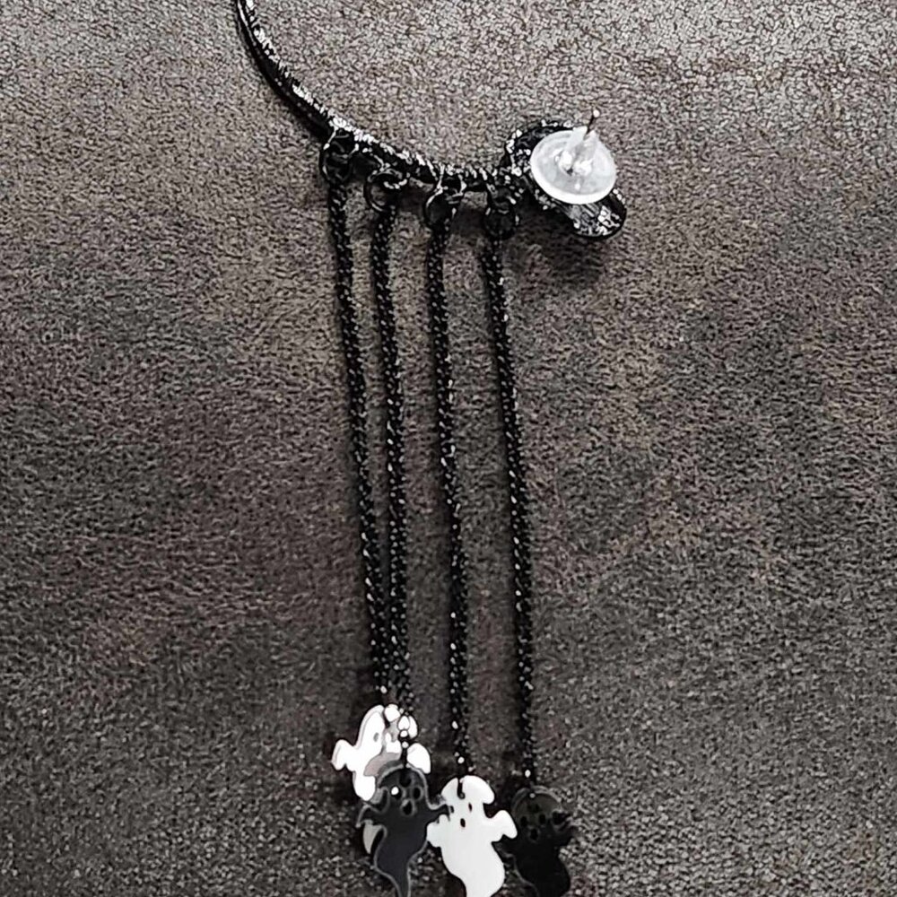 Single Black Ghosts Ear Cuff - image 2